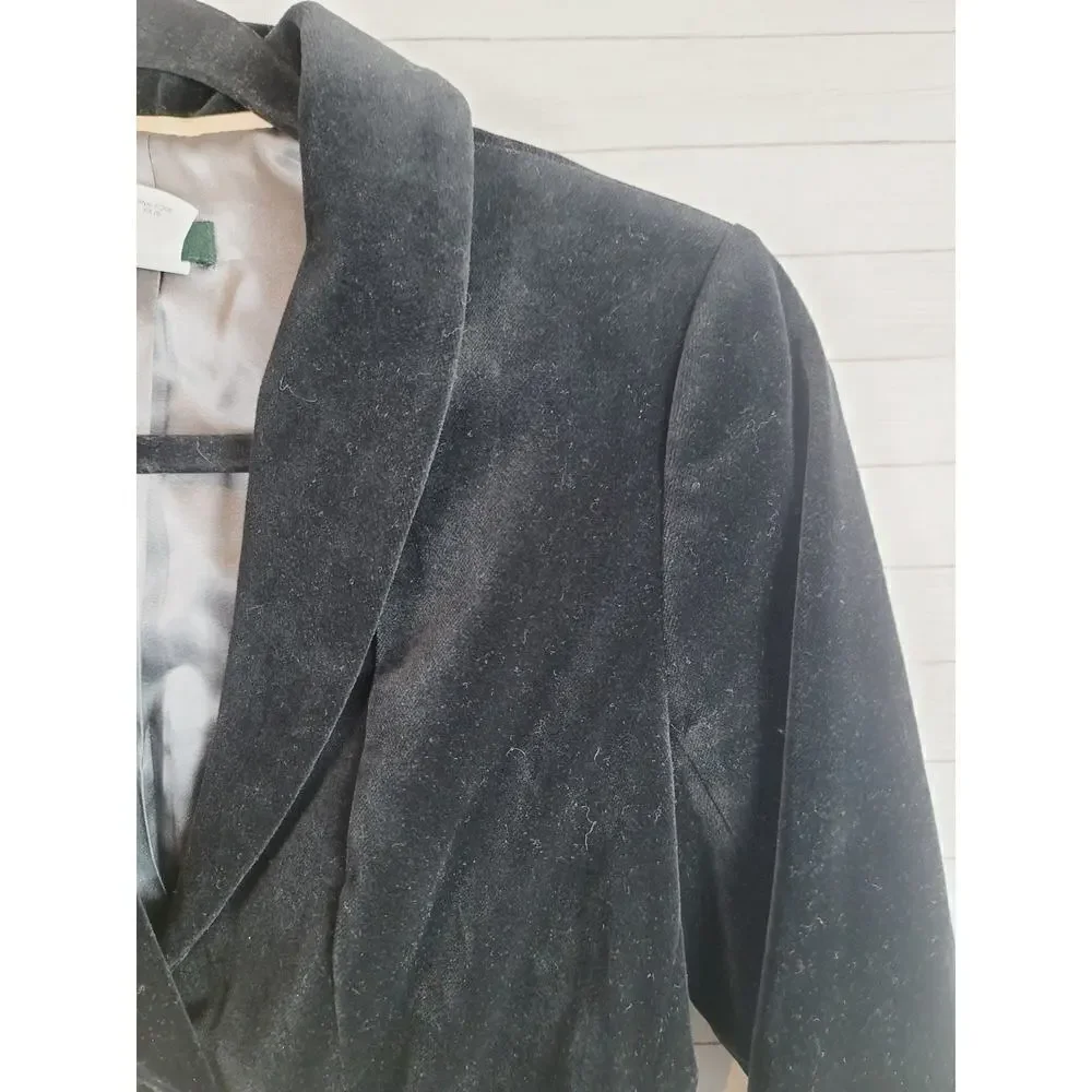 J.CREW CRUSHED VELVET BLACK BLAZER, SZ 0